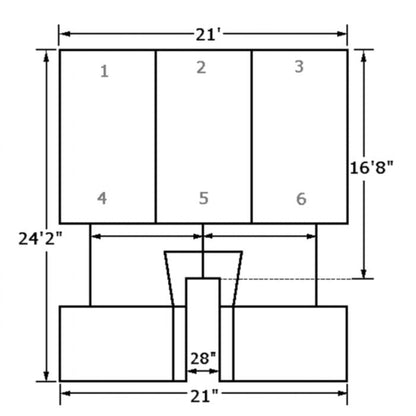 High School Varsity | Pole Vault Landing System (21'W x 24'2"L x 28"H) - Pole Vault Mall #